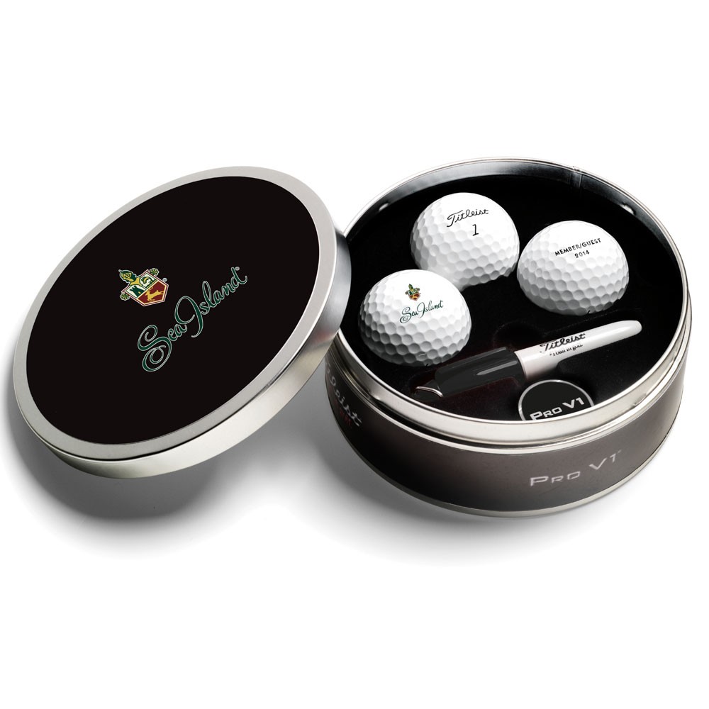 Custom Printed Titleist Pro V1 or Pro V1x Gift Tin