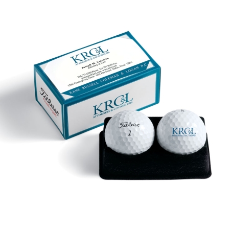 Custom Printed Titleist Business Card Box and Golf Balls