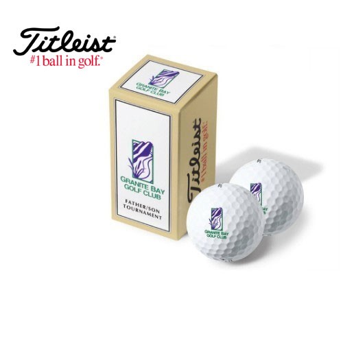 Custom Printed Titleist 2 Ball and Gift Box
